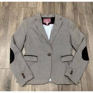 Black and White Houndstooth Blazer